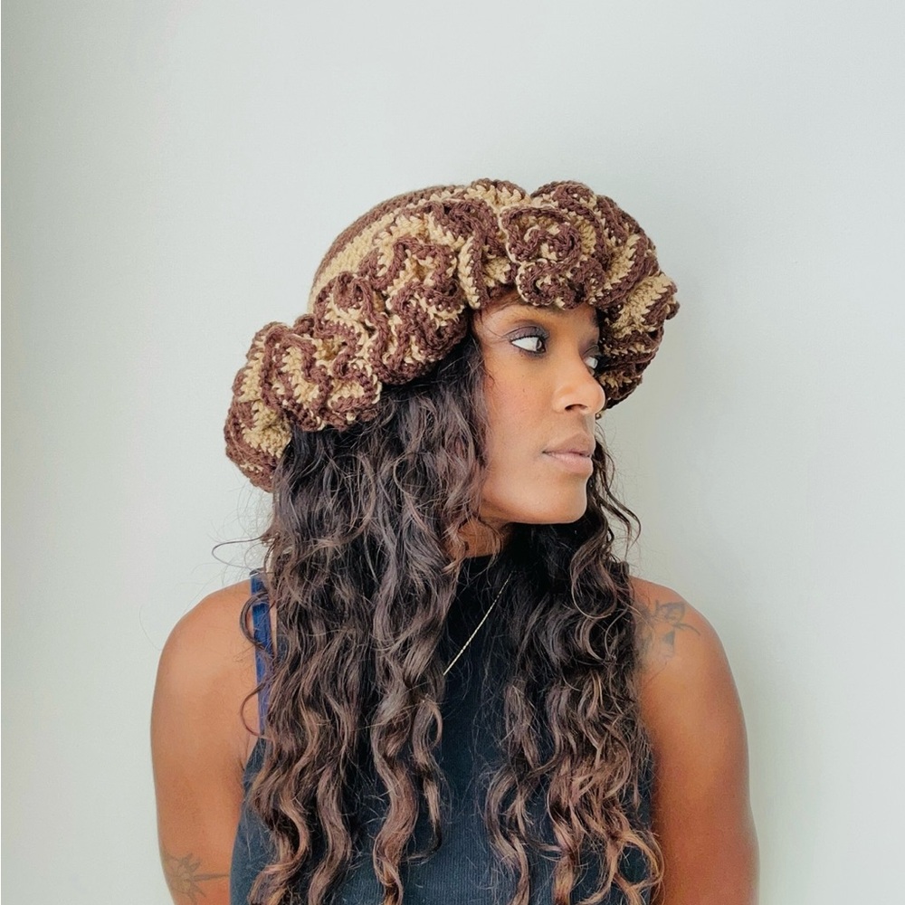 Crochet Ruffle Hat (Any Color)